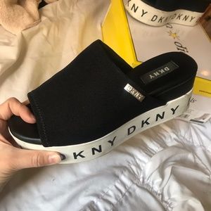DKNY open toe platform sandal